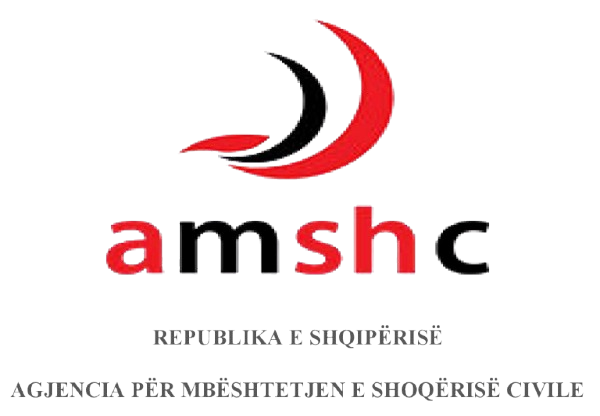 Logoja e Agjencisë për Mbështetjen e Shoqërisë Civile – AMSHC